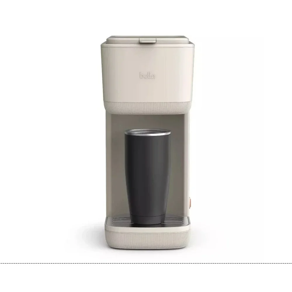 Bella Single Serve Coffee Maker (Size Your Way Size 6oz-14oz) Oatmilk Color- NEW